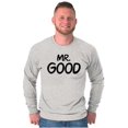 thumbnail image 5 of Just Married Newlyweds Cute Matching Men's Big & Tall Long Sleeve Graphic Tee Brisco Brands 2X, 5 of 6
