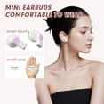 thumbnail image 3 of Pink Heart Wireless Earbuds for Girls Kids, Cute Small Mini Tiny Invisible Earbuds Wireless Bluetooth for Small Ears Canals Women Rose Gold Kawai Blue Tooth Ear Buds for iPhone Android, 3 of 8
