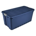 thumbnail image 3 of Sterilite 50 Gallon Stacker Tote Plastic, Stadium Blue, Set of 3, 3 of 8
