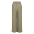 thumbnail image 5 of SDNall Wide Leg Pants Woman Summer Solid Elastic Waist Cotton Linen Casual Wide Leg Pants Linen Pants Women, 5 of 9