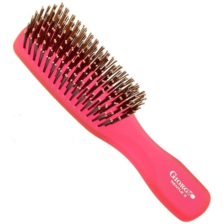 Giorgio GION2R Gentle Neon Hair Brush Detangle Soft Scalp Sensitive