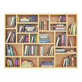 thumbnail image 2 of BSDHOME Tablecloth Cover School Education Concept Home Decor 52x70 Inch, Books on Bookshelf Fabric Desk Table Cloth for Dining Room Kitchen Party Decoration, 2 of 5