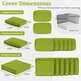 thumbnail image 2 of Snubbull 14 Piece 26" x 26" Patio Cushion Covers Replacement, Outdoor Patio Wicker Sofa Washable Cushion Slipcovers with Zipper, Grass Green, 2 of 8