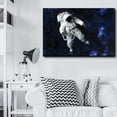 thumbnail image 2 of wall26 - Fully Equipped Astronaut Floating in a Blue Starry Galaxy - Canvas Art Home Art - 24x36 inches, 2 of 4