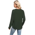 thumbnail image 6 of Ronuti Lightweight Sweatshirt for Women Fall Long Sleeve Shirts Fashion Casual Crew Neck Pullover Tops, 6 of 10