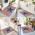thumbnail image 4 of Entryway Rug 2'x3', Independence Day Kitchen Runner Rugs Non-Slip Carpet Mats, 4 of July Blue Red Stars Striped Wood Bedside Rugs Runners Washable Floor Carpet for Bathroom Laundry Room, 4 of 8