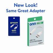 onn USB-C to 3.5 mm Adapter, White