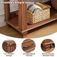 thumbnail image 5 of Joaxswe Farmhouse Console Table with 2 Storage Drawer and Open Storage Shelf, Rustic Entryway Table for Home, Brown, 5 of 8