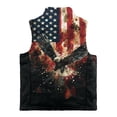 thumbnail image 2 of Xoenoiee Eagle American Flag Paint Splatter Print Boys Lightweight Fleece Vest Sleeveless Zip Up Warm Jacket Stand-Up Collar Casual Outerwear Vests With Pockets, Size 3T, 2 of 7