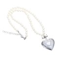 thumbnail image 4 of Heart Bowknot Pendant Necklace Simple Choker Jewelry Sweet Pearl Clavicle Chain, 4 of 9