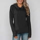 thumbnail image 4 of Cuello vuelto camisetas hombro caído camisetas Mujer Jersey Camisa Cuello vuelto Manga larga Hombro caído Sudadera suelta cálida para invierno Otoño Negro M ANGGREK Otros, 4 of 6