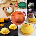 thumbnail image 4 of Molde para hornear, molde para pasteles, molde hemisférico de silicona, 6 cavidades para hacer pasteles de chocolate, gelatina, pudín, cúpula, mousse, jabón hecho a mano (3 piezas) oso de fresa  Juguete, 4 of 5