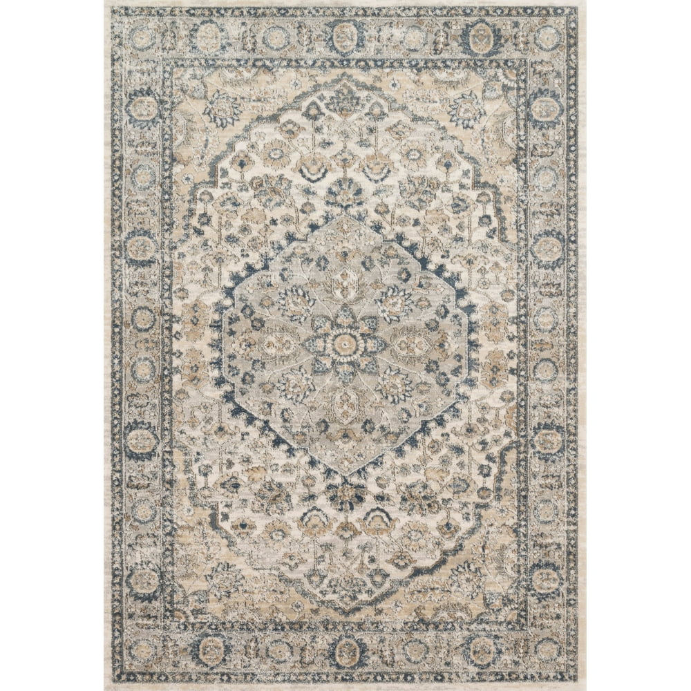 Loloi II Teagan Oriental Natural / Lt. Grey Area Rug