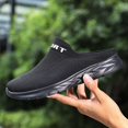 thumbnail image 6 of NOKIO Men's Knitted S𝗅ip On Mules Outdoor Casual Walking Shoes Non-S𝗅ip Lightweight Comfortable Sandals Summer Breathable Slippers for Travel Vacation Beac𝗁 Wear, 6 of 9