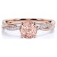 thumbnail image 1 of JeenMata Anillo de Compromiso de Moissanita y Morganita de Talla Redonda de 1 Quilate en Color Rosa Melocotón sobre Plata de Ley, 1 of 6