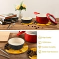 thumbnail image 6 of SKYSONIC Fall Pines Leafs Pot Holders Trivets, 2 Pcs Heat Resistant Trivets,Autumn Cotton Thread Weave Mats for Hot Pads Pans Pot Bowl Teapot for Kitchen Decor, 6 of 7