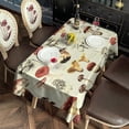 thumbnail image 2 of Brown Mushroom Sketch Beige Pattern Rectangle Tablecloth 60"x102",Waterproof Polyester Rectangle Table Cloth, Wipeable Spillproof Polyester Tablecloth for Dining, Camping, Indoor and Outdoor, 2 of 6