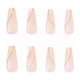 thumbnail image 4 of 24pcs Gold Lines Nail Patch Sweet Style Glue Type Removable Long Paragraph Manicure Save Time, 4 of 4