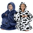 thumbnail image 7 of Oversized Blanket Sweatshirt, Sherpa  Fleece Hoodie, Super Soft Warm Comfortable Pullover with Large Front Pocket for Boys Girls Teens Kids(7-13 yr), 7 of 7