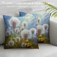 thumbnail image 3 of Chilfamy Dandelions Sun Blue Sky Pillow Covers with Zipper Closure Indoor Outdoor 1PC 22x22in, 3 of 5
