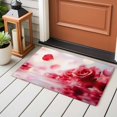 thumbnail image 4 of 2x3 Ft Entryway Area Rug, Red Rose Fantasy Kitchen Rug Runner Washable Floor Mat, Elegance Floral Romantic Reflection Non Slip Indoor Door Mat Throw Carpet for Bathroom Living Room Bedroom, 4 of 8