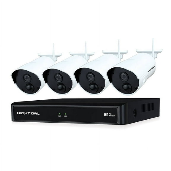 Night Owl Wireless NVR with Pre-Installed Hard Drive and 1080P HD Infrared IP Cameras