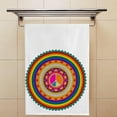 thumbnail image 4 of 2 Pcs Face Bath Towels Set Ethnic Colorful Mandala Washcloths for Bathroom Hotel Kitchen, 30"x15", Absorbent Soft Hand Fingertip Towels, 4 of 6