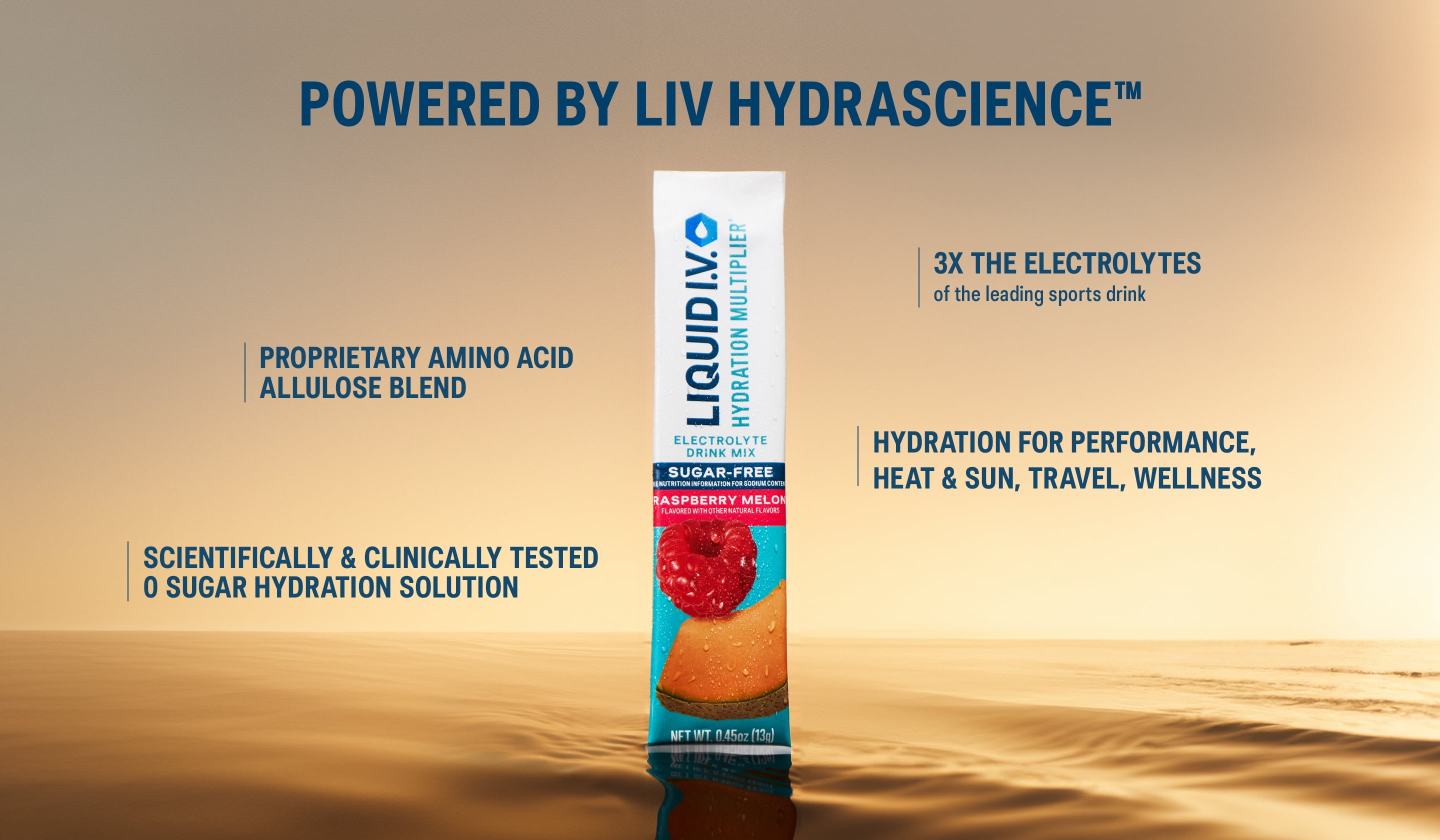 Liquid I.V.® White Peach, Lemon Lime, Raspberry Melon Sugar Free Hydration Multiplier® Variety Pack, 6 Count Packets, 3 Pack