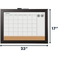Quartet Combination Whiteboard Calendar & Corkboard, 17" x 23