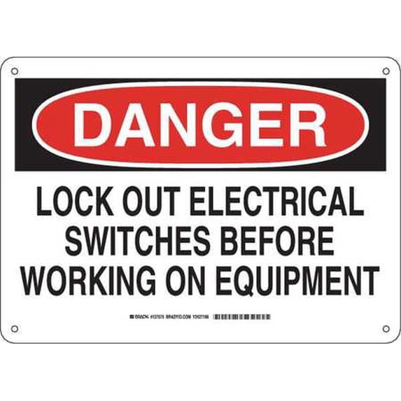 BRADY 127575 DANGER SIGN 10X14 G1932975