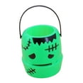 thumbnail image 4 of Pumpkin Bucket Activities Container Trick or Treat Bucket Candy Holder for Props Green, 4 of 8