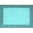 thumbnail image 1 of Ahgly Company Indoor Rectangle Solid Light Blue Modern Area Rugs, 6' x 9', 1 of 4