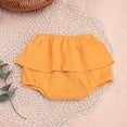thumbnail image 2 of Robes pour Adolescents Lin Mélangé Mignon Fleur Culottes Triangle Robe Solide pour Tout-Petits Jaune, 2 of 3
