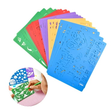 20 Pieces Stencils for Painting, Plastic Drawing Kit Craft Stencils Washable and Reusable