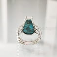 thumbnail image 4 of Coffin Blue Copper Turquoise Ring, Natural Turquoise Ring, December Birthstone, Womens Ring, Coffin Ring, 925 Sterling Silver, Christmas, Handmade, Statement Jewelry, Coffin Shape Gemstone Ring, 4 of 6