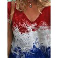 thumbnail image 4 of Camiseta con estampado de Graffiti para mujer, Tops holgados de manga corta con cuello en V, camiseta informal Vintage para mujer, Jersey Tie Dye de calle 2022, 4 of 4