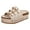 2Beige, variant on Women's Slides Sandals Comfy Arch Support Cork Footbed Adjustable Buckle Outdoor Sandals