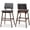 Gray/Walnut, variant on Baxton Studio Colton Mid-Century Modern Dark Gray Fabric Upholstered and Walnut-Finished Wood Bar Stool Set of 2