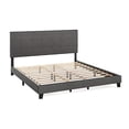 thumbnail image 5 of Furinno FB17020K-ST Laval Button Tufted Bed Frame, Slat Style, Stone, King Size - 12 Piece, 5 of 5