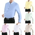 thumbnail image 5 of Brglopf Men's Dress Shirts Long Sleeve Stretch Wrinkle-Free Formal Shirt Button Down Collared Solid Color Business Shirts, 5 of 5