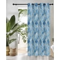 thumbnail image 3 of Marble Morocco Thermal Insulated Blackout Curtains for Bedroom 24 Length Blue Modern Geometric Gold Abstract Plaid Room Darkening Curtain 1 Panel Grommet Window Curtain Drape for Living Room, 3 of 7