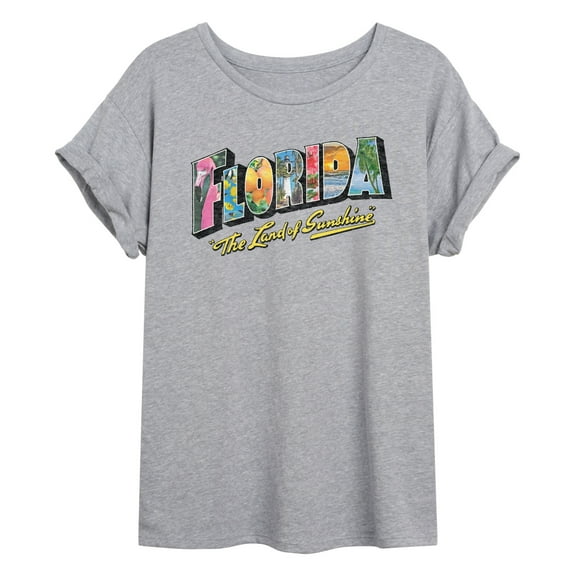 Instant Message - Florida Postcard - Women's Oversized Graphic T-Shirt