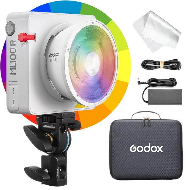 Lámpara de vídeo Godox ML100R de 110 W RGB LED 1800-10000 K CCT