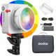 thumbnail image 1 of Lámpara de vídeo Godox ML100R de 110 W RGB LED 1800-10000 K CCT, 1 of 9