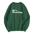 thumbnail image 4 of Womens Oversized Sweatshirt Crewneck Long Sleeve Fleece Lined Pullover Tops Fall Outfits Winter Clothes Green XL, 4 of 7