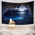 thumbnail image 2 of DaShan Moon Ocean Tapestry Wall Hanging,Fantasy Galaxy Backdrop for Dorm Living Room Bedroom Decor 40x30 Inches, 2 of 5