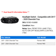 thumbnail image 2 of Headlight Switch - Compatible with 2017 - 2020 Chevy Trax 2018 2019, 2 of 2
