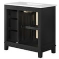 thumbnail image 5 of Modway Dixie 36" Solid Wood Bathroom Vanity Cabinet in Black and White, 5 of 12