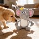 thumbnail image 4 of Juguete interactivo y chirriante para mascotas, de nailon, con diseño de piña, forro polar y cuerda de papel crujiente, para perros pequeños, con formas de elefante, tigre y pollito, 4 of 5