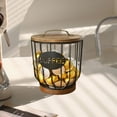 thumbnail image 1 of twisto Coffee Capsule Holder Organizer Iron And Wood Multipurpose Coffee Capsule Holder Container with Lid for Snacks Capsules Small Items Suitable for Kitch Black, 1 of 8